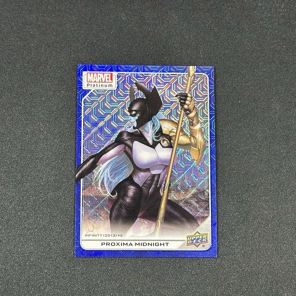 2022 Upper Deck Marvel Platinum Proxima Midnight BLUE TRAXX PARALLEL #151 - /499